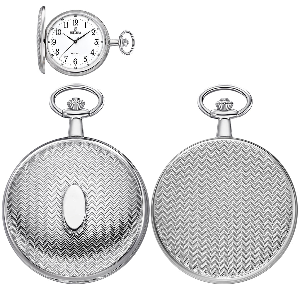 Festina lommeur savonett, quartz, Ø 49 mm, m/kjede F2021-1