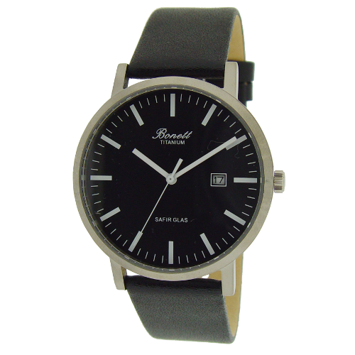 Bonett herreur titan hvit skive index safir 5atm 1492TS
