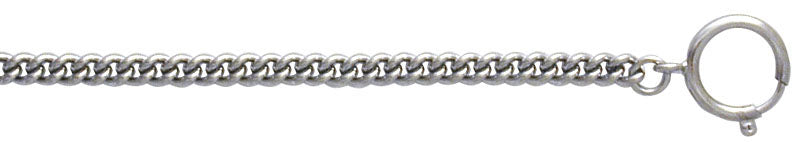 Lommeurkjede nikkel rundpanser, 1,5mm, 25cm 840620