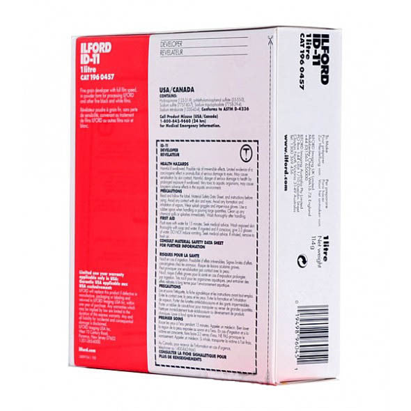 Ilford ID11 (ID-11) filmfremkaller 1 liter kjemi