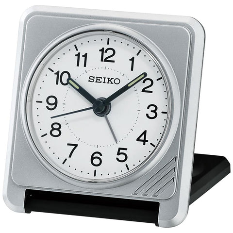 SEIKO TRAVEL ALARM 8X8X2CM SNOOZE LIGHT LUMIBRIT