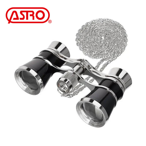 TEATERKIKKERT OPERA 3×25 SORT/SØLV m/KJEDE