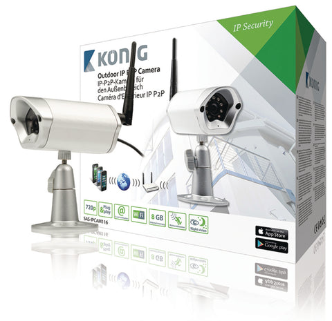 König HD IP-Kamera Utendørs 720P Metall