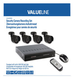 Valueline Overvåkningskamerasett HDD 500 GB / 420 TVL - 4x Kamera