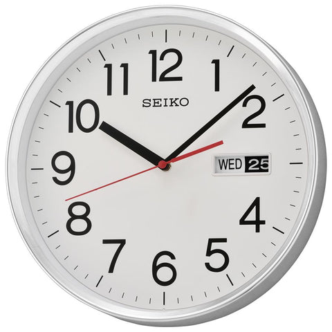 SEIKO WALL CLOCK Ø30X5CM DAY-DATE CALENDAR QXF104S